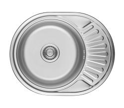 Ausmann Basic мивка от неръждаема стомана за монтаж над нивото на плота с обръщаем отцедник 57x45 см, включително сифон 1208956973