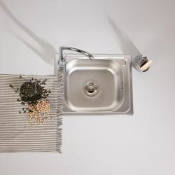 Ausmann Basic мивка от неръждаема стомана за монтаж над нивото на плота 50x40 см, включително сифон 1208956977