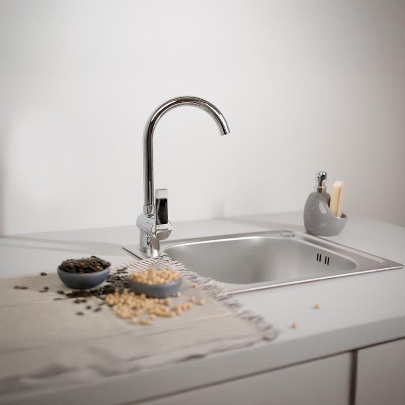 Ausmann Basic мивка от неръждаема стомана за монтаж над нивото на плота 50x40 см, включително сифон 1208956977