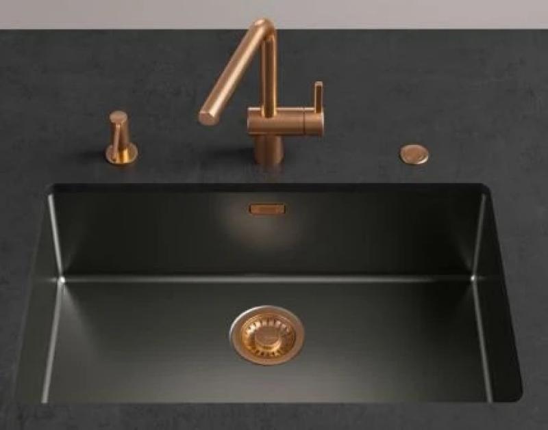 Franke Mythos masterpiece Комплект цедка и бутон за автоматично оттичане, цвят gun metal 112.0653.035