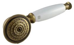 PB класически бронзов ръчен душ с бяла дръжка 1208957104