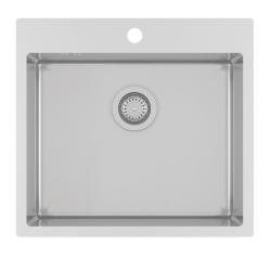Ausmann Oder Blue мивка от неръждаема стомана 55x50 см за монтаж над и на нивото на плота с отвор за смесител пейка 1208957118