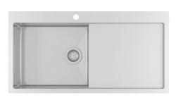 Ausmann Oder Blue голяма мивка от неръждаема стомана 100x51 см за монтаж над и на нивото на плота с отцедник 1208957124