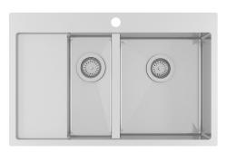 Ausmann Oder Blue 1.5 мивка от неръждаема стомана 78x50 см за монтаж над и на нивото на плота с отцедник 1208957125