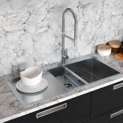 Ausmann Oder Blue 1.5 мивка от неръждаема стомана 78x50 см за монтаж над и на нивото на плота с отцедник 1208957125