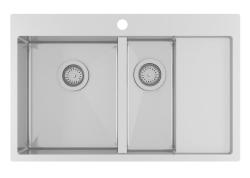 Ausmann Oder Blue 1.5 мивка от неръждаема стомана 78x50 см за монтаж над и на нивото на плота с отцедник 1208957126