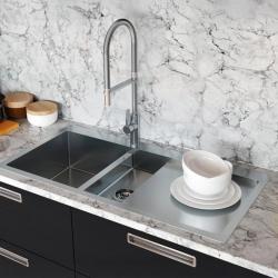 Ausmann Oder Blue 1.5 мивка от неръждаема стомана 78x50 см за монтаж над и на нивото на плота с отцедник 1208957126