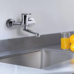 АкваТримо Шопен стенен кран с една ръкохватка за кухня хром 21CP7373CM