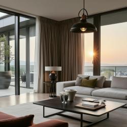 Декор Мис черен метален висящ лампион с крепеж за капачка във формата на петролна лампа 2363