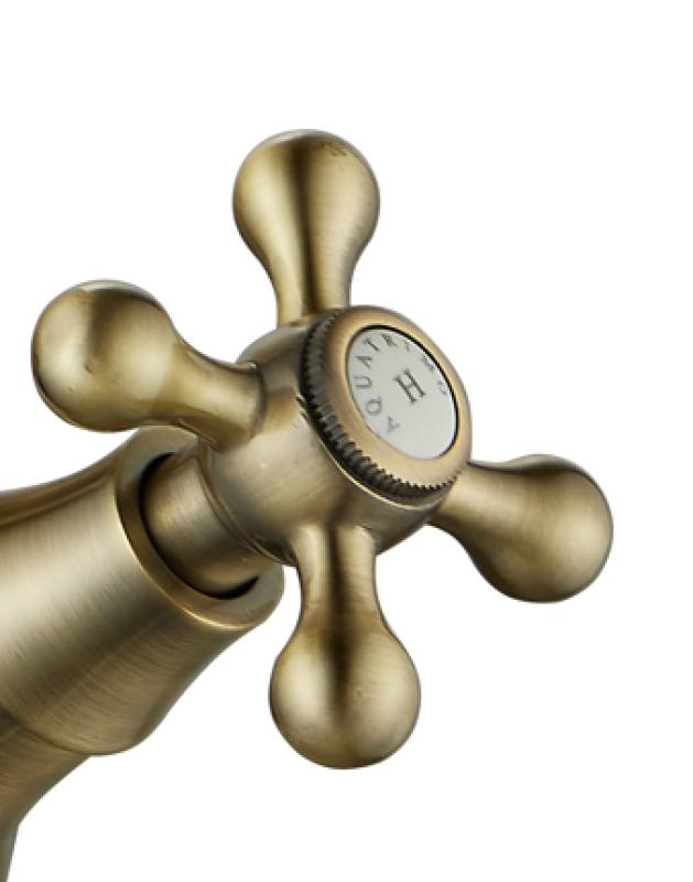 AquaTrimo Windsor Класически кухненски смесител с носталгичен дизайн и винтидж чучур, бронз 21WS7531BN