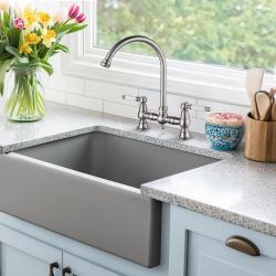 AquaTrimo Country Класически кухненски смесител с 2 отвора в носталгичен стил с кръгъл чучур, хром 21CT7655CM