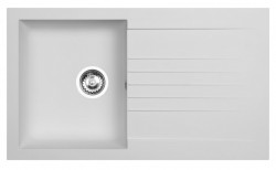 Ausmann Fibre Бяла мивка 86x50 см с отцедник, монтаж над плота, обратима 1208957673