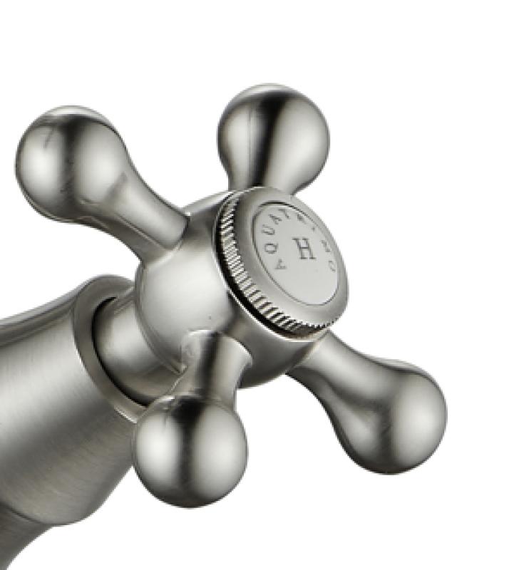 AquaTrimo Windsor Класически кухненски смесител с носталгичен дизайн и кръгъл чучур, неръждаема стомана 21WS7652NM