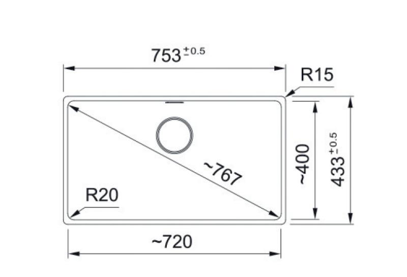 Франке Марис MRG 110-72 Фрагранит Мат черен мивка за вграждане