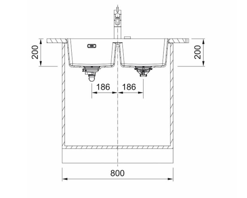 Франке Марис MRG 220-35-35 Фрагранит оникс двойно мивка за вграждане