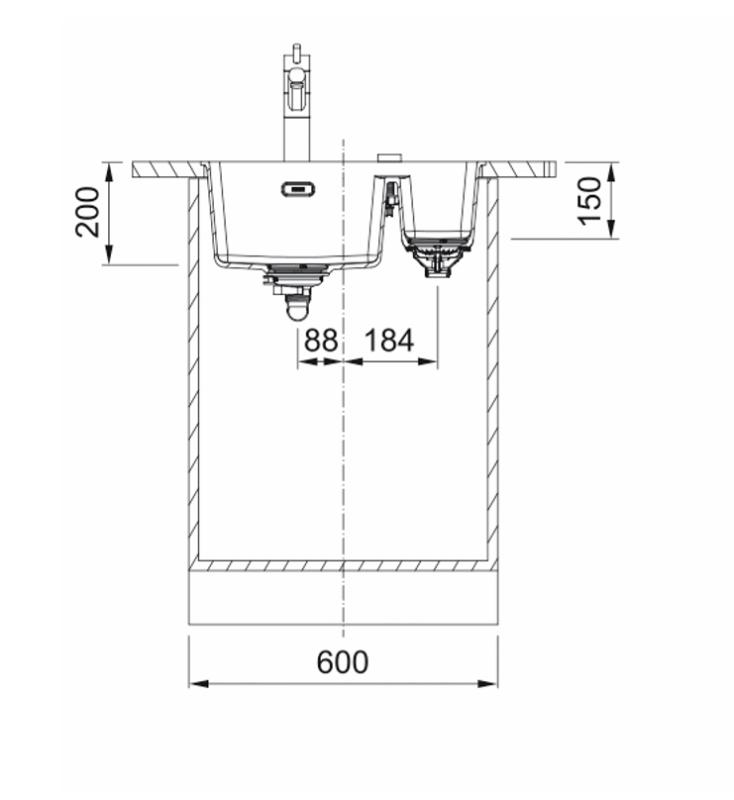 Franke Maris MRG 260-34-15 Fragranite Бяла мивка, голямо корито вдясно, плосък монтаж