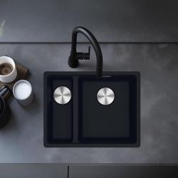 Франке Марис MRG 260-34-15 Фраграните Мат черен мивка с ляво разположение за плоско вграждане