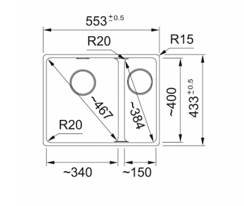 Franke Maris MRG 260-34-15 Fragranite Бежова мивка, голямо корито вляво, плосък монтаж