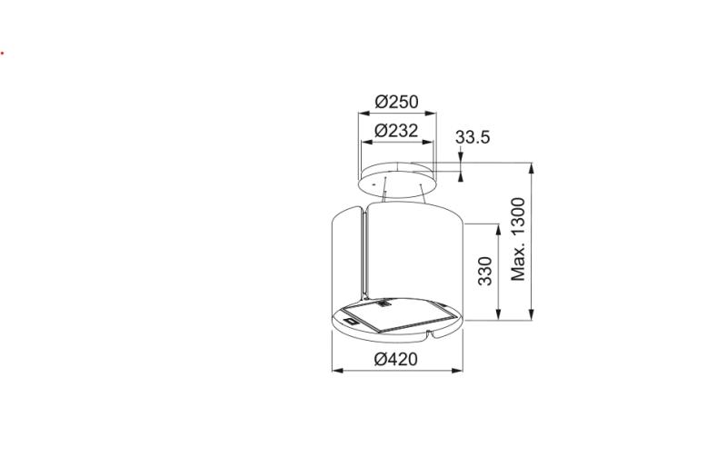 Франке Смарт висящ абсорбатор за остров, матово бял, 42 см, 345.0654.932.