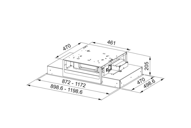 Франке Марис таванен аспиратор от неръждаема стомана 90см 350.0679.877
