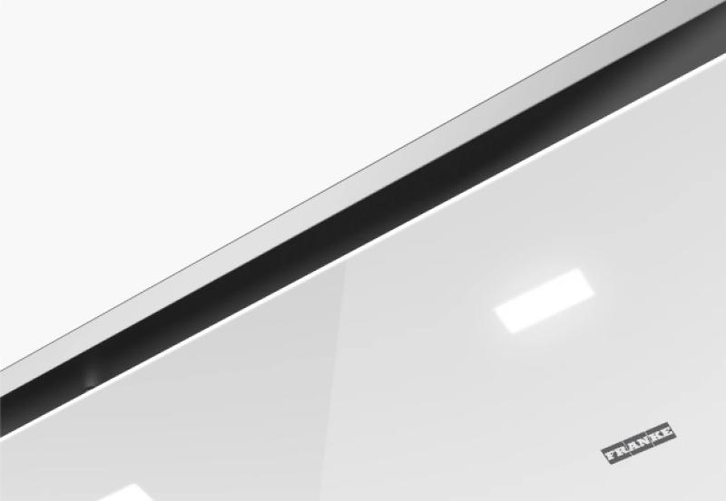 Franke Maris таванна абсорбатор от бяло стъкло, 90 см, 350.0679.879