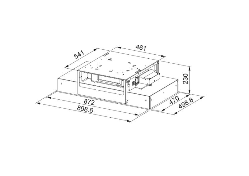 Franke Maris таванно тяло бяла стъклена абсорбатор 90см 350.0679.886