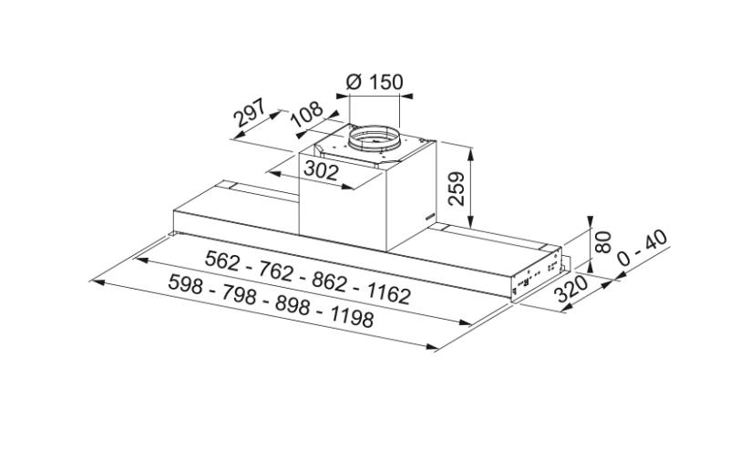 Franke AQ Sense вградена аспираторна качулка неръждаема стомана 90см 305.0657.263