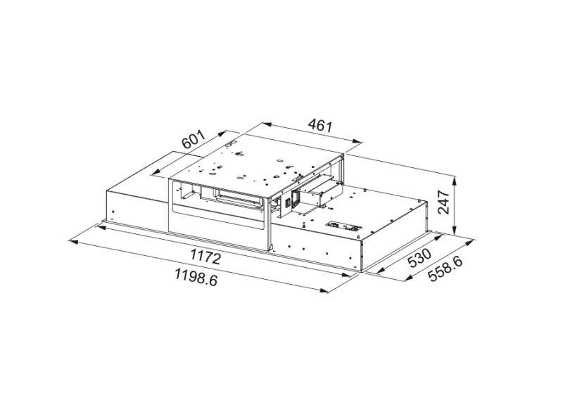 Franke Mythos Air Hub D таванна аспиратор бял стъкло 120 см 350.0679.885