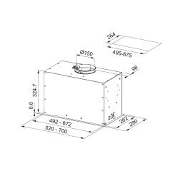 Франке Марис Бокс Flush EVO вградим матов бял аспиратор 52см 305.0665.366