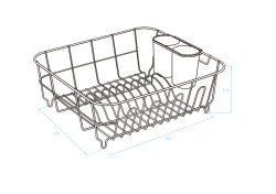 EPKA Черна сушилня за съдове, стомана, 36.5x13.5x33см, 1208958244