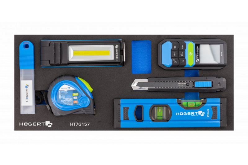 Hoegert 7-чекмеджетна шкафче за инструменти със странична врата с аксесоари 544 броя. 1208962010