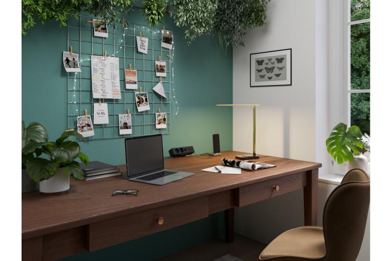 Decor Настолна лампа Bressi 8W 450lm AC220-240V 3-CCT Безжично зареждане USB PF>0 5 RA>80 Черна / Златна 1208962479