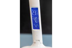 Decor Лампа за маса GALACTIC LED 5W 240lm AC220-240V 50/60Hz със сменяеми цветове (3000K 4000K 6000K), календар, будилник, термометър, бяло тяло. 1208962484