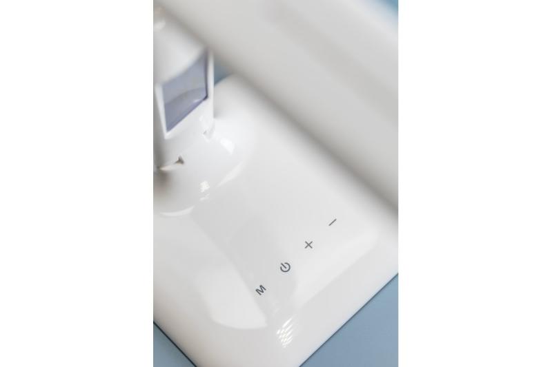 Decor Лампа за маса GALACTIC LED 5W 240lm AC220-240V 50/60Hz със сменяеми цветове (3000K 4000K 6000K), календар, будилник, термометър, бяло тяло. 1208962484