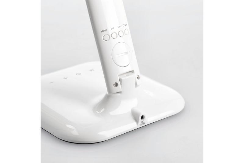 Decor Лампа за маса GALACTIC LED 5W 240lm AC220-240V 50/60Hz със сменяеми цветове (3000K 4000K 6000K), календар, будилник, термометър, бяло тяло. 1208962484