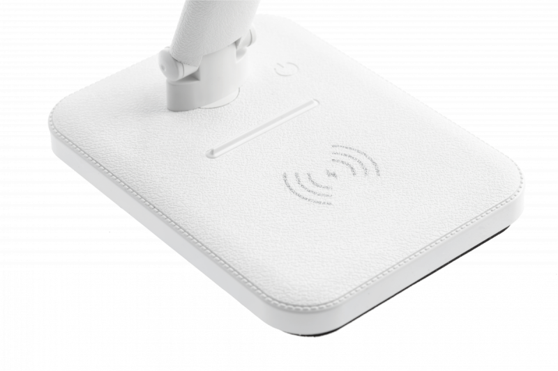 Decor ИЗУКА LED настолна лампа 6W 400lm AC220-240V 50/60Hz CCT индуктивно зарядно устройство бяло 1208962496