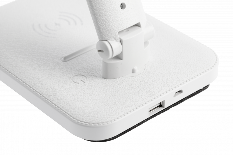 Decor ИЗУКА LED настолна лампа 6W 400lm AC220-240V 50/60Hz CCT индуктивно зарядно устройство бяло 1208962496