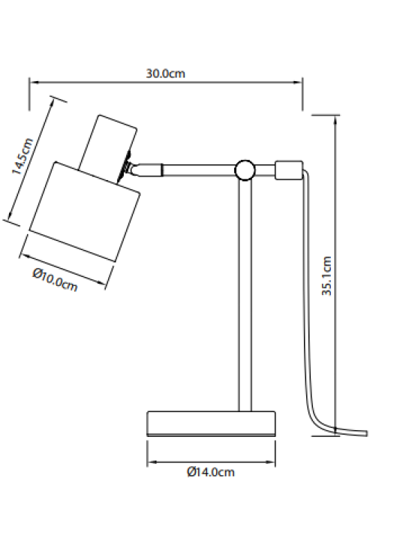 Decor Лампа за бюро SELVIA II 6072 макс. 250V 50/60Hz 1*E14 макс. 25 W диаметър 10 см IP20 златно/черно. 1208962516