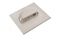 Decor LED стълбищна апликация ESCADA KA DC12V квадратно прозрачно покритие 0,8W 70lm 4000K иноксов кабел 150см