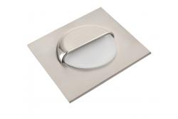 Decor LED стълбищна осветителна апаратура ESCADA KB DC12V квадратно матирано покритие 0,8W 70lm 4000K иноксов кабел 150см