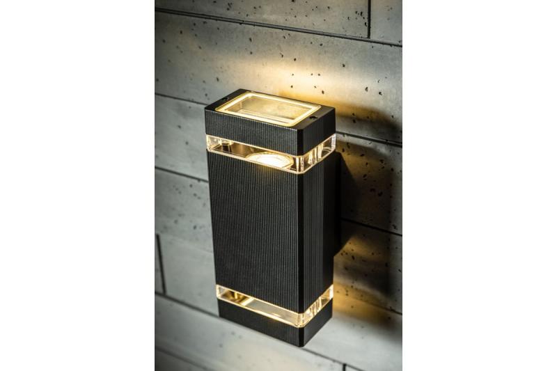 Decor Стенен осветител двупосочен NESSA GU10 MAX.2x50W IP54 AC220-240V 50/60Hz черен 1208963007