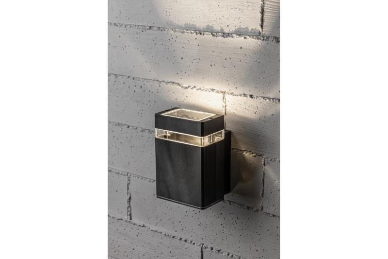 Decor Стенен осветител една посока NESSA GU10 MAX. 50W IP54 AC220-240V 50/60Hz черен 1208963009