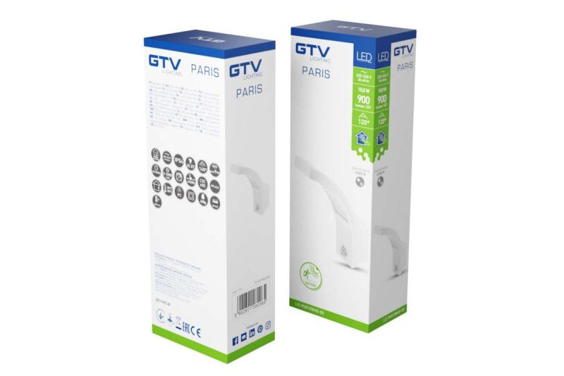 Decor LED осветител PARIS със сензор за движение 10W 900lm IP54 AC220-240V 50/60Hz 140° 9m 4000K бяло 1208963095