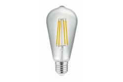 LED светлина, FILAMENT, ST64, 3000K, E27, 6W, 600Im, AC220-240V/ 50-60Hz, RA>80, 360° 1208963175