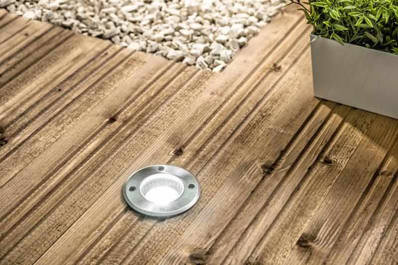 Decor Дворното осветително тяло ALFA-O с вградена фасунга за крушки до 50 W GU10, със защита IP67, работещо на напрежение AC220-240V 50/60Hz, изработено от неръждаема стомана. 1208963695