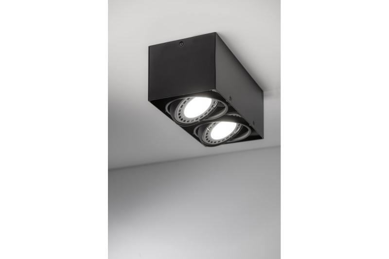 Decor Фиксатор PIREO N, монтаж на повърхност, двойна, IP20, черен/черен 1208963773