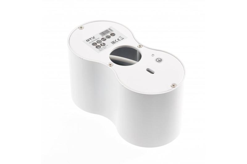 Decor Таванна осветителна арматура AVEIRO DUO алуминий 160x80x85мм IP20 максимум 20W*2 кръгла бяла. 1208963827