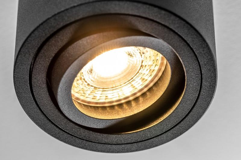 Decor Таванна лампа AVEIRO BIS алуминиева 80x90мм IP20 максимум 20W кръгла черна. 1208963838