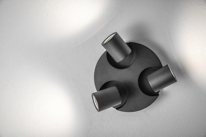 Decor Таванна светлинна апаратура BLINK AC220-240V 50/60 Hz GU10 макс. 20W*3 IP 20 тройно черна 1208963844