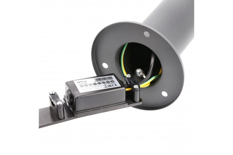 Decor KERTA-P 50 градинско осветление E27 MAX.12W IP44 AC220-240V 50-60Hz болард графит 1208963907